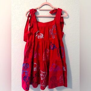 Queen of Sparkles Red Bulldog Dress